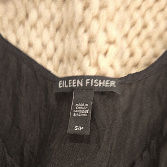 Eileen Fisher Crinkled Silk Dress With Slip, Size Small, VGUC, Chic! - Picture 2 of 8